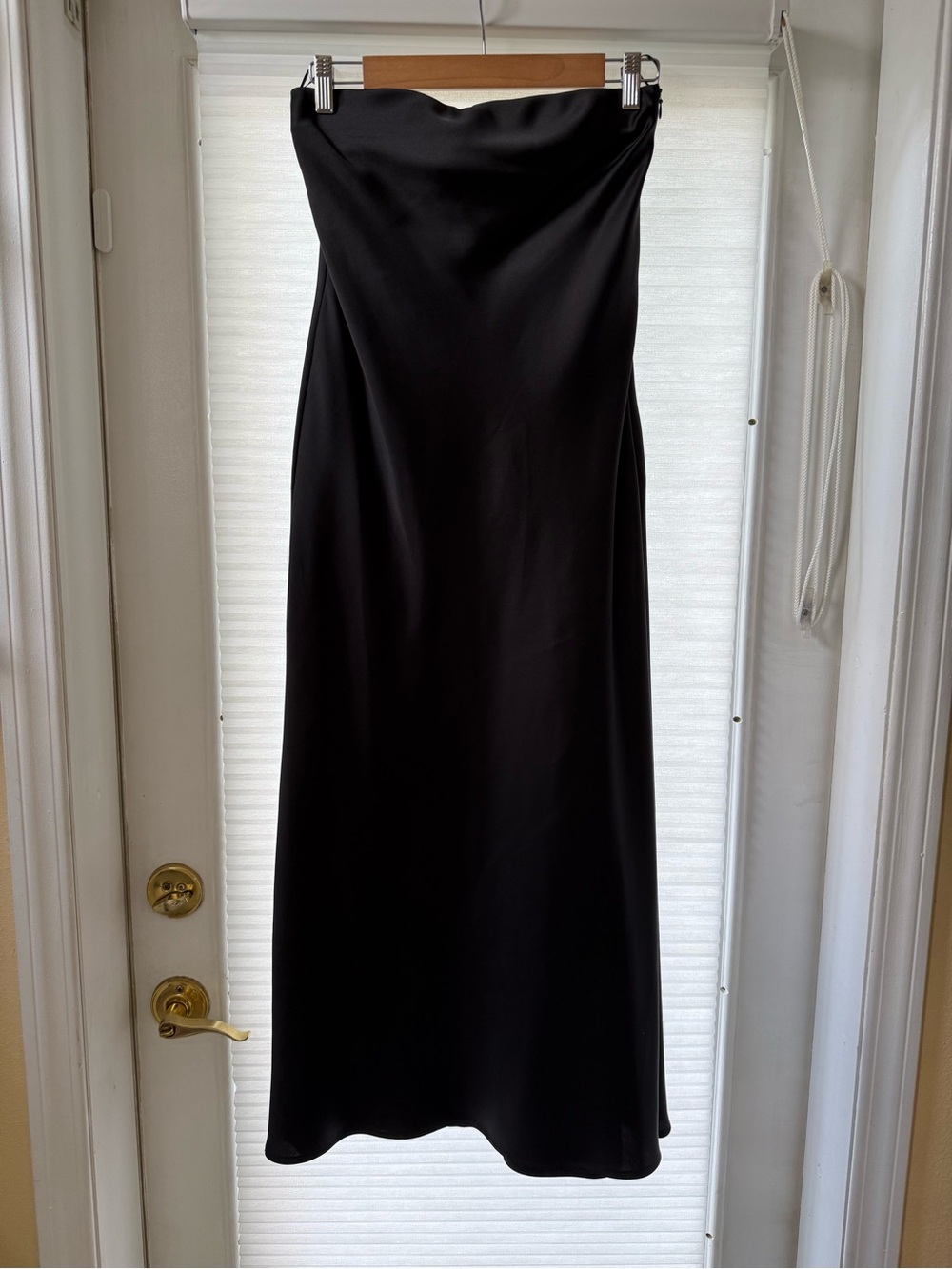 Classic Black Strapless Slip Dress
